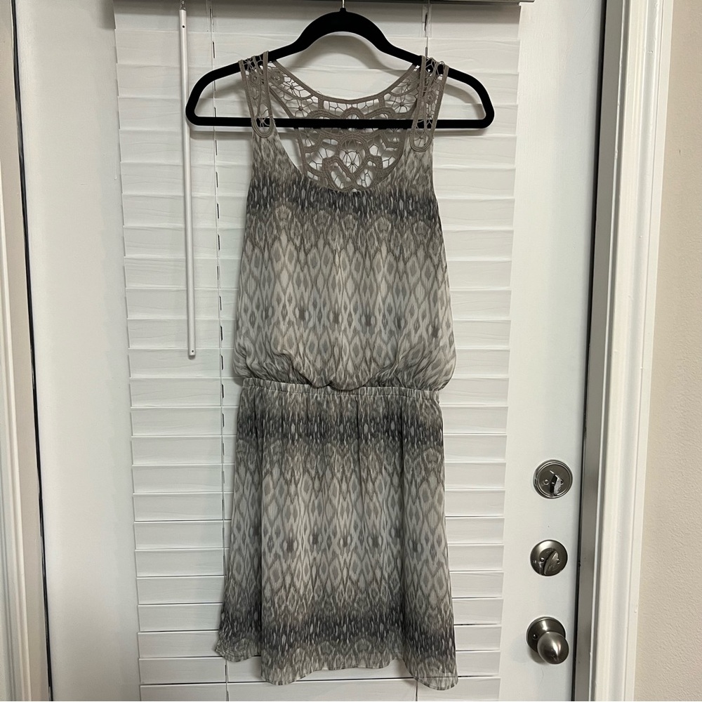Express Gray & Black T-Back Dress - Small